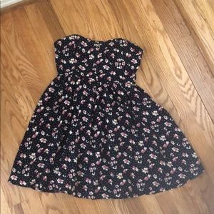 Urban Outfitters Strapless Floral Dress